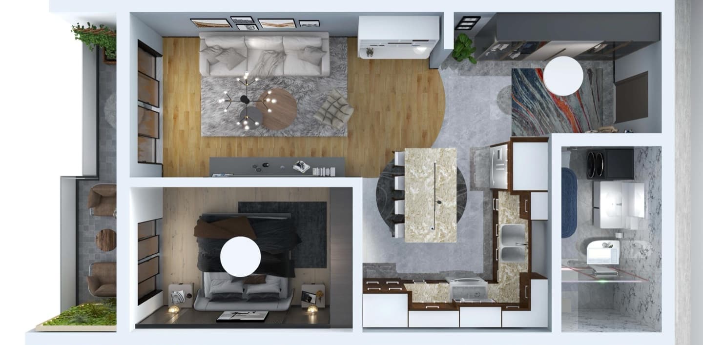 S2 — Ground Floor Apartment - Floor plan view 1
