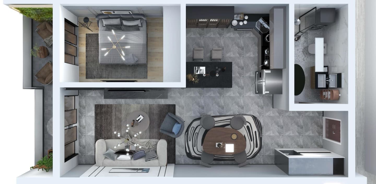 S3 — Ground Floor Apartment - Floor plan view 1