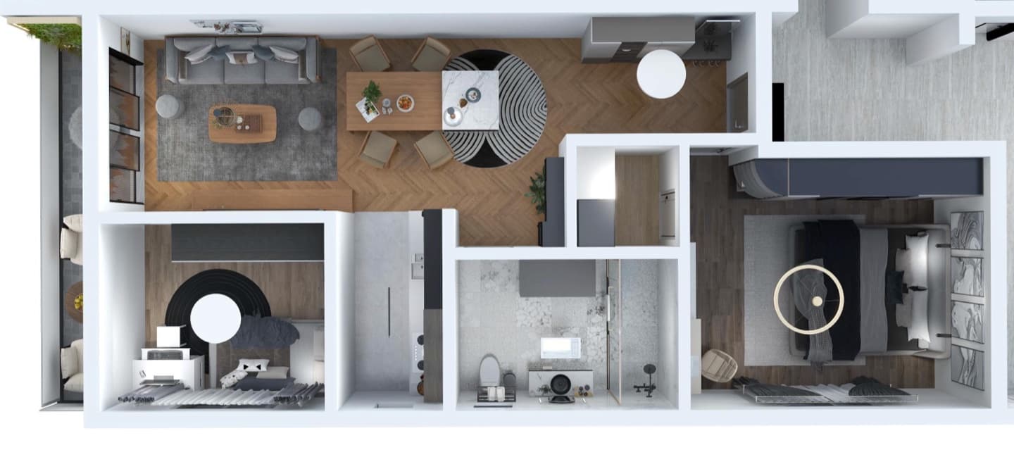 S4 — Ground Floor Apartment - Floor plan view 1