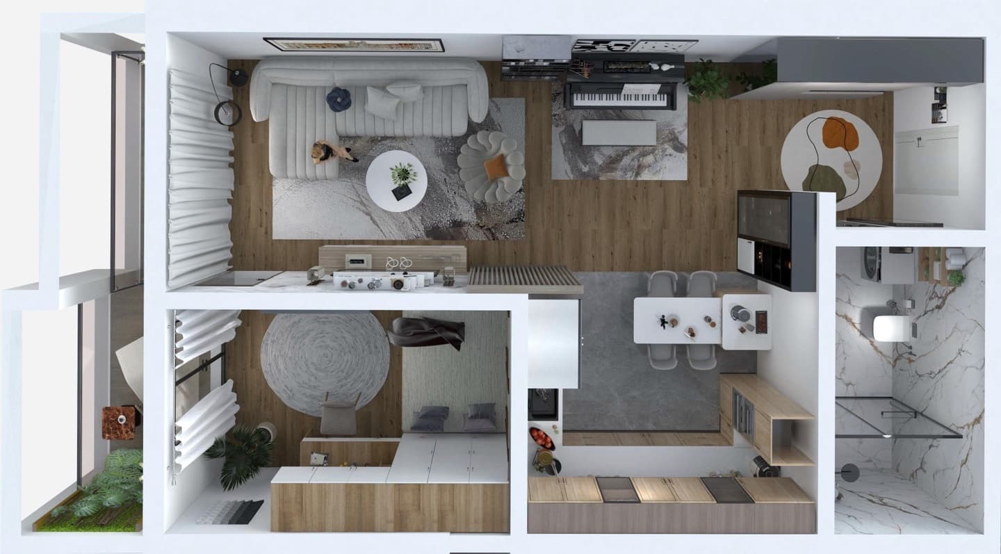 S2 — First Floor Apartment - Floor plan view 1