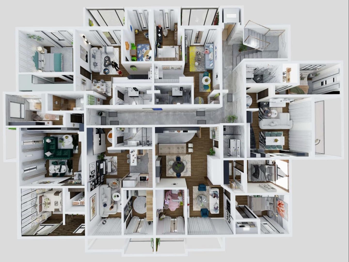 S4 — First Floor Apartment - Detailed floor plan