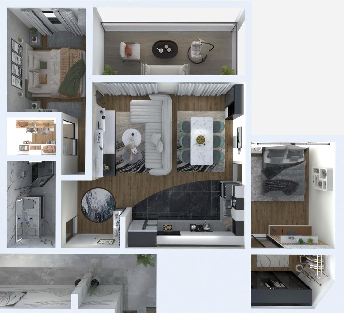 S4 — First Floor Apartment - Floor plan view 1