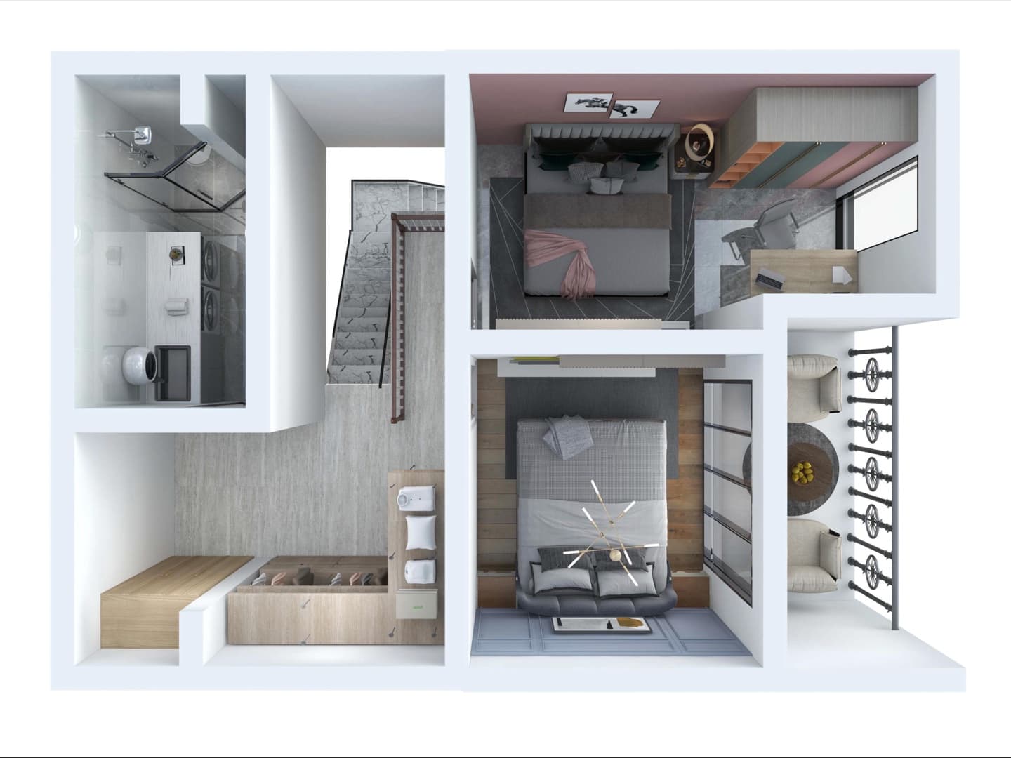 S5 — Duplex Apartment - Upper level floor plan
