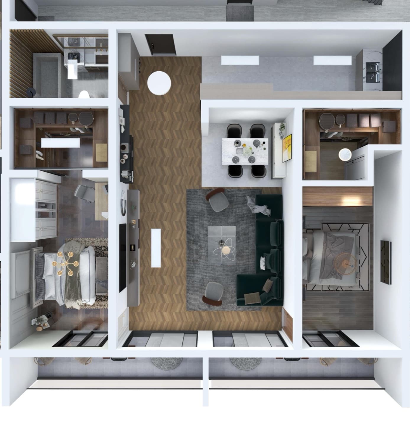S1 — Third Floor Apartment - Floor plan view 1