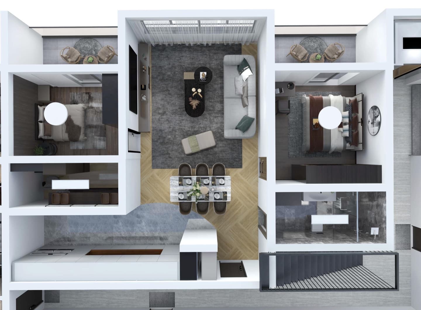 S4 — Third Floor Apartment - Floor plan view 1